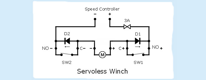 Circuit diagram Servoless winch 